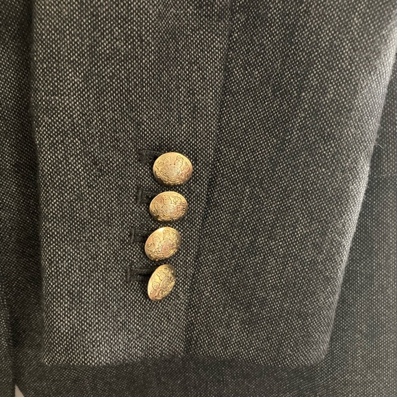 J Crew/Wool Blend Schoolboy Blazer/Size 4/Dark Charcoal Gray-Black - Picture 3 of 8
